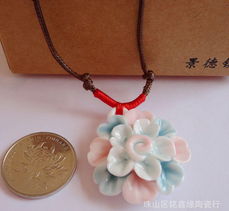 匠心獨(dú)運(yùn)，自然綻放 陶瓷手工捏花項鏈廠家直銷，打造時尚清新新風(fēng)尚